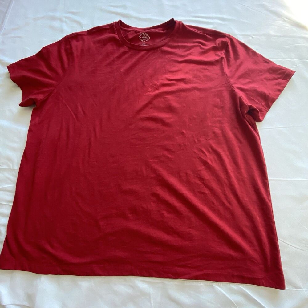 St Johns Bay Legacy Tee Mens XXL Red Pocket T Shirt Cotton Short Sleeve